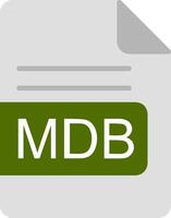 MDB File Format Flat Icon vector