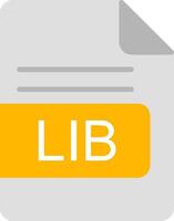 LIB File Format Flat Icon vector