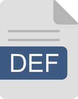 DEF File Format Flat Icon vector