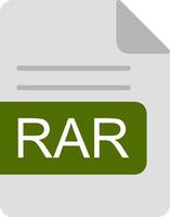 RAR File Format Flat Icon vector