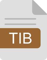 tib archivo formato plano icono vector