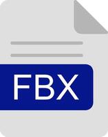 FBX File Format Flat Icon vector