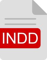 INDD File Format Flat Icon vector