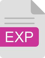 EXP File Format Flat Icon vector