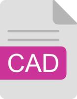 CAD File Format Flat Icon vector