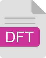 DFT File Format Flat Icon vector