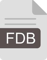 FDB File Format Flat Icon vector