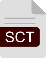 sct archivo formato plano icono vector