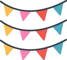 Bunting Flat Icon vector