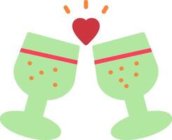 brindis plano icono vector