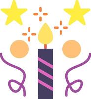 Candle Flat Icon vector