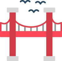 Bridge Flat Icon vector