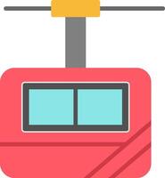 Cable Car Cabin Flat Icon vector