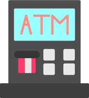 Atm Machine Flat Icon vector