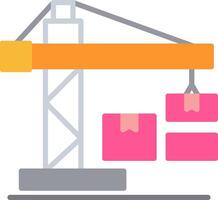 Crane Flat Icon vector