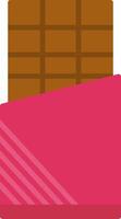 icono plano de barra de chocolate vector