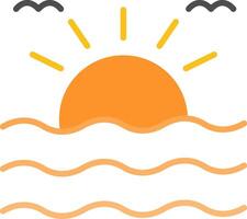 Sunrise Flat Icon vector