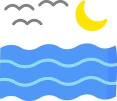 River Flat Icon vector