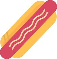 Hot Dog Flat Icon vector