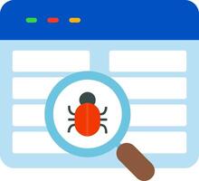 Bug Problem Flat Icon vector