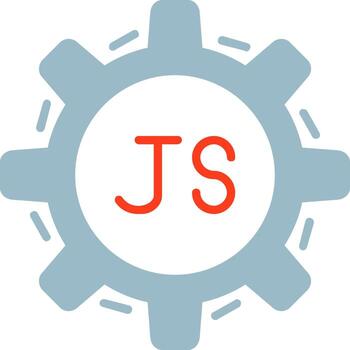 javascript plano icono vector