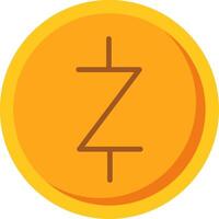 zcash plano icono vector