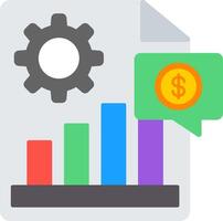 Interest Rate Flat Icon vector