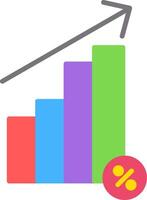 Interest Rate Flat Icon vector