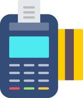 Pos Terminal Flat Icon vector