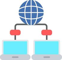 Data Network Flat Icon vector