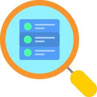 Search Database Flat Icon vector