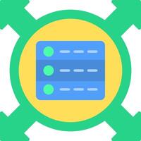 Data Driven Flat Icon vector