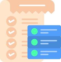 Data List Flat Icon vector