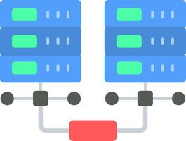 Data Network Flat Icon vector