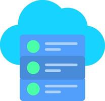 Cloud Data Flat Icon vector