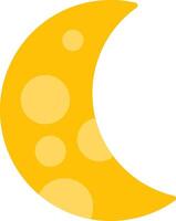 Crescent Moon Flat Icon vector