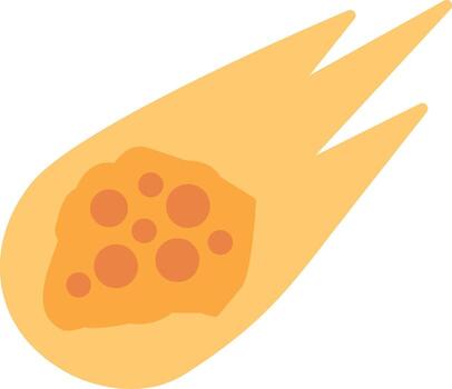 Asteroid Flat Icon vector