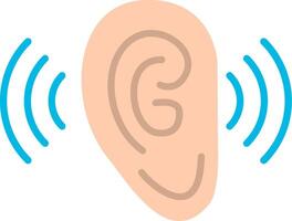 Listening Flat Icon vector