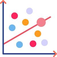 Scatter Graph Flat Icon vector