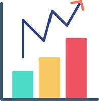 Statistical Chart Flat Icon vector