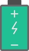 Battery Charged Flat Icon vector