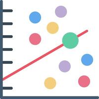 Scatter Graph Flat Icon vector