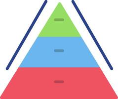 Pyramid Chart Flat Icon vector