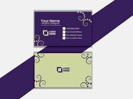 Corporate Modern business card Design template vector