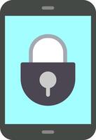 Mobile Security Flat Icon vector