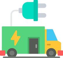 Electric Vehicle Flat Icon vector