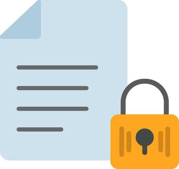 Encrypted Data Flat Icon vector