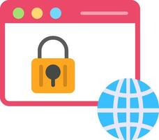 Web Security Flat Icon vector