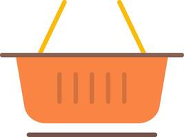 Shopping Basket Flat Icon vector