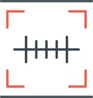 Barcode Scan Flat Icon vector